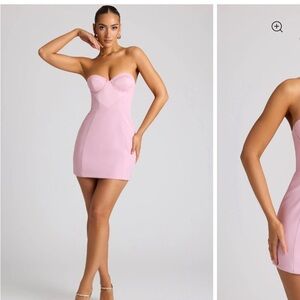 Pink A-line mini dress